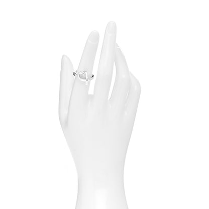 Tiffany Sterling Silver Paloma Picasso Diamond Loving Heart Ring 52 6 2 of 4