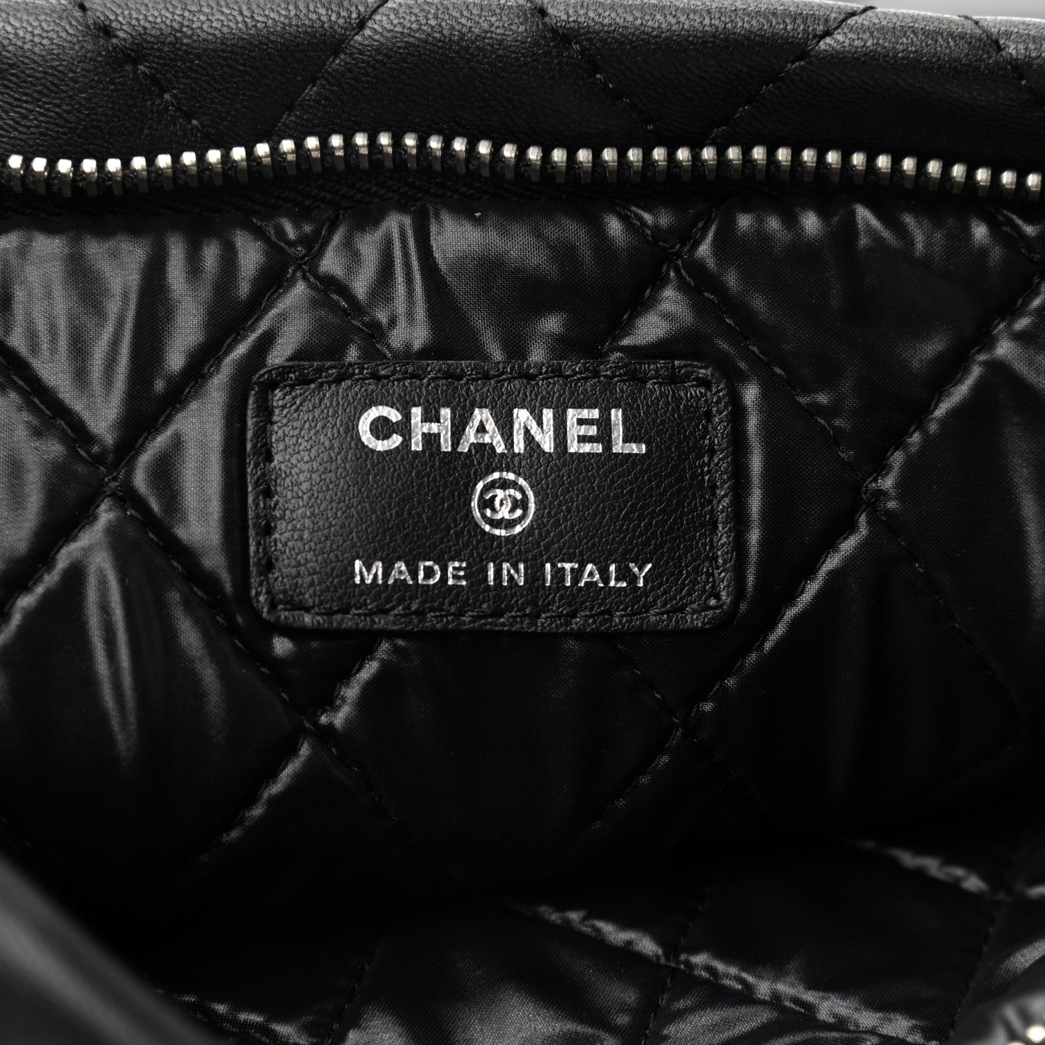Chanel Lambskin Quilted CC Beauty Clutch Black 7 of 8