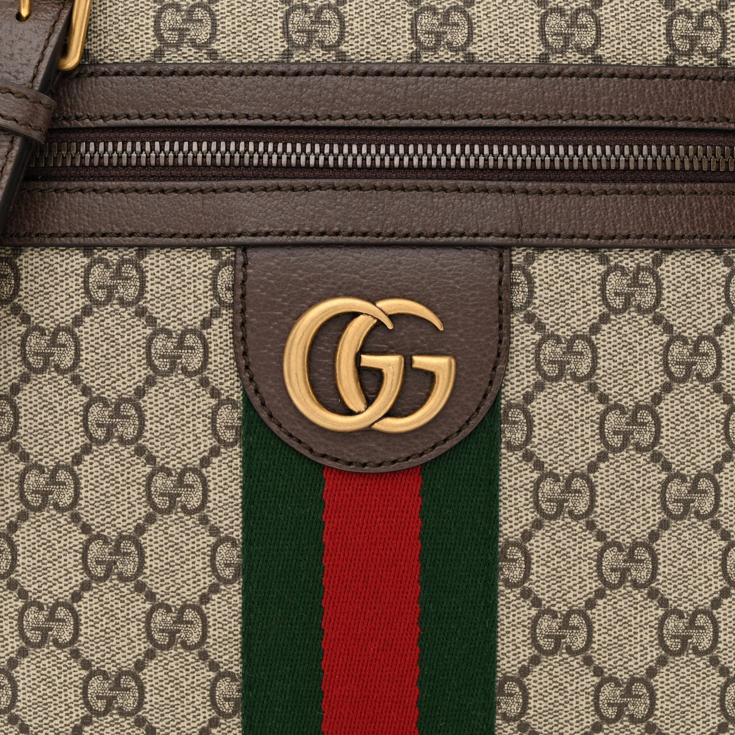Gucci GG Supreme Monogram Web Small Ophidia Messenger Bag Brown 8 of 11