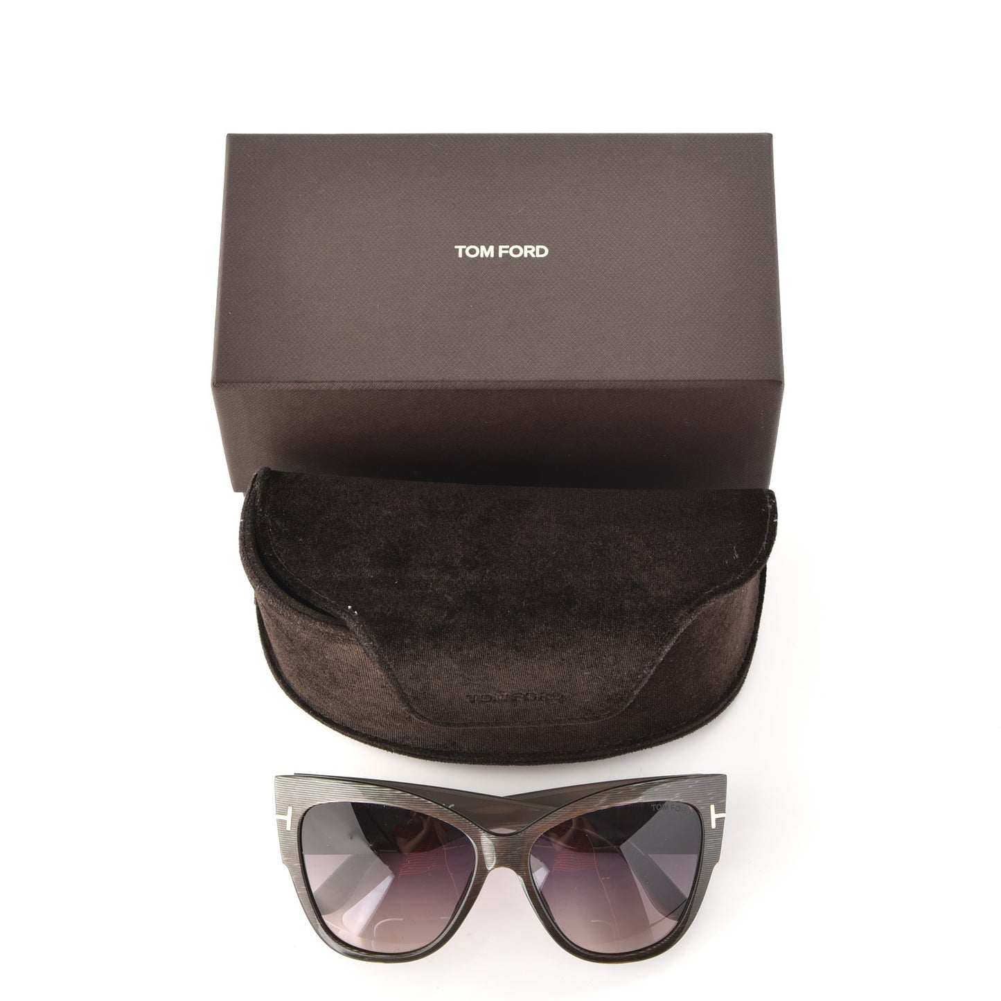 Acetate Anoushka Cat Eye Sunglasses TF371 Dove Grey