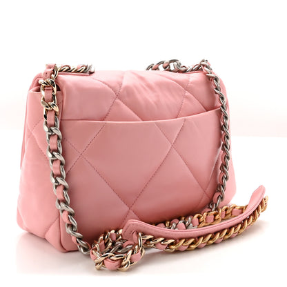 Chanel Lambskin Quilted Medium Chanel 19 Flap Light Pink 3 of 10