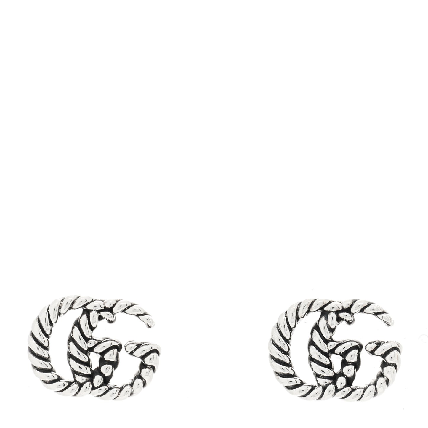 Sterling Silver Torchon Double G Earrings