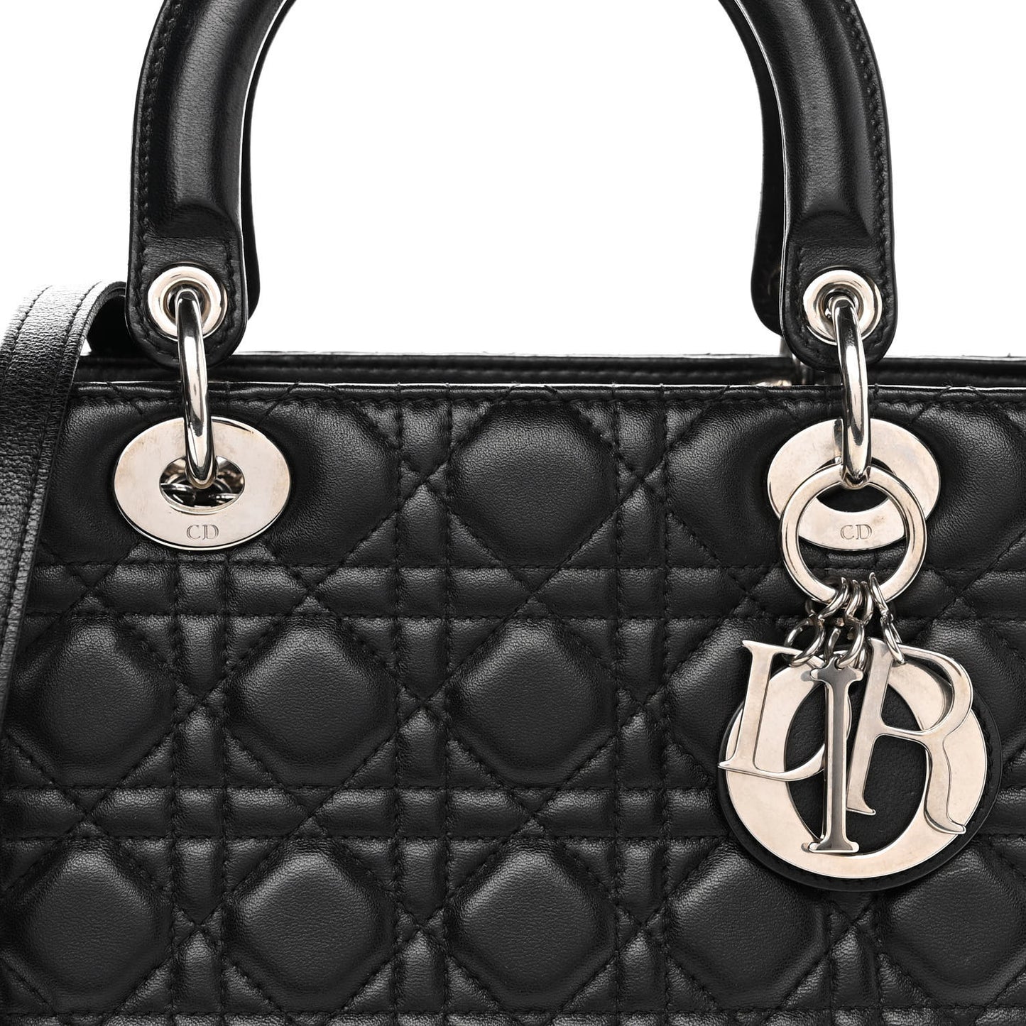 Lambskin Cannage Medium Lady Dior Black