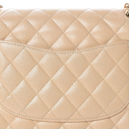 Chanel Caviar Quilted Medium Double Flap Beige Clair 10 of 10
