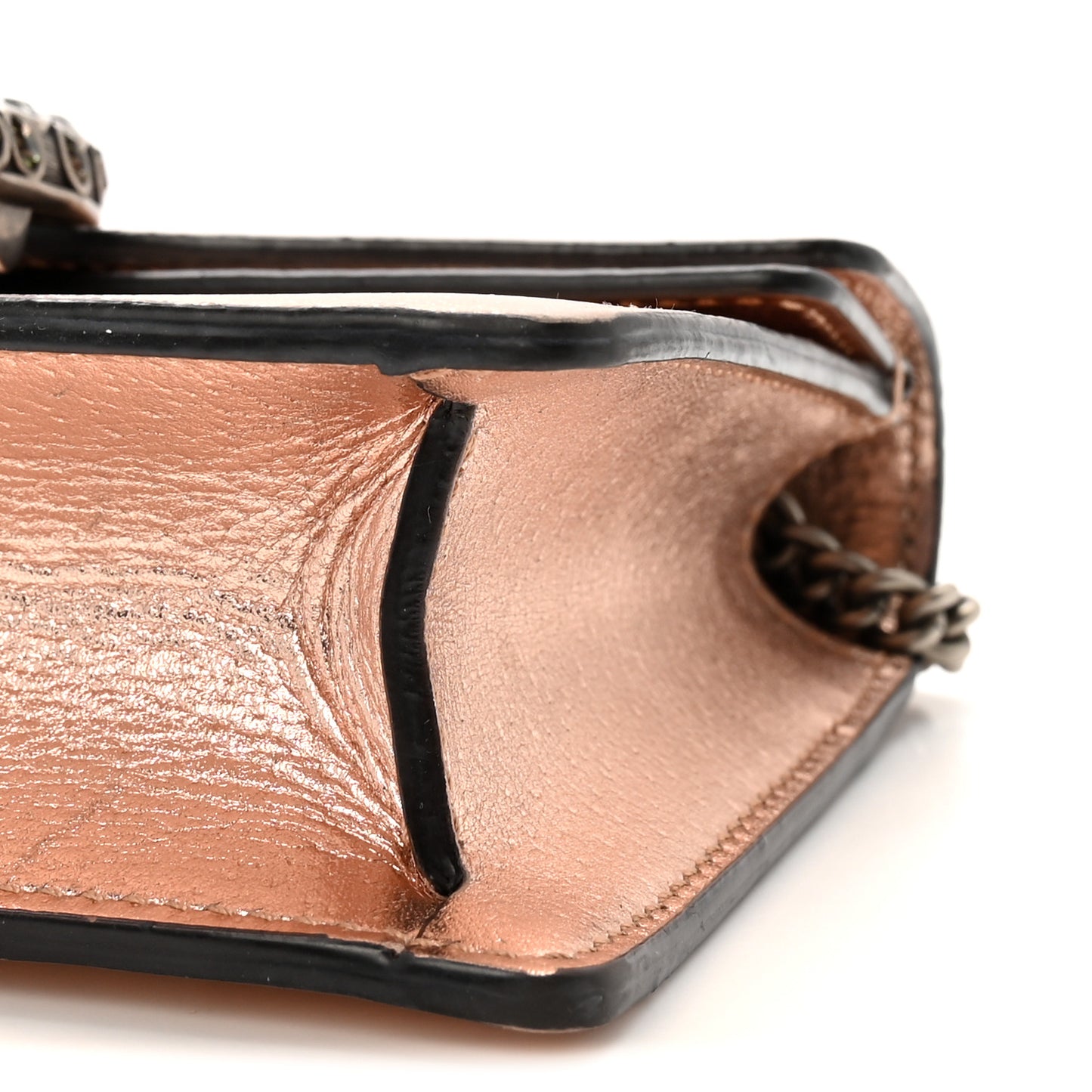 Metallic Calfskin Super Mini Dionysus Shoulder Bag Rose Gold