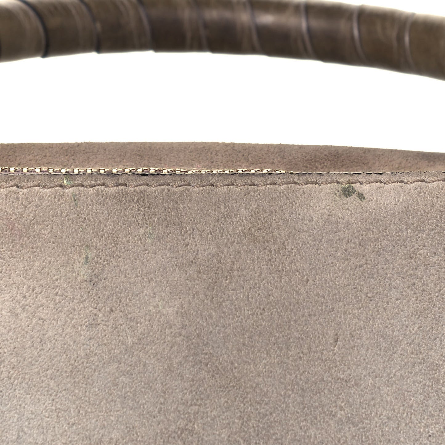 Suede Calfskin Braided Medium Marcie Satchel Motty Grey