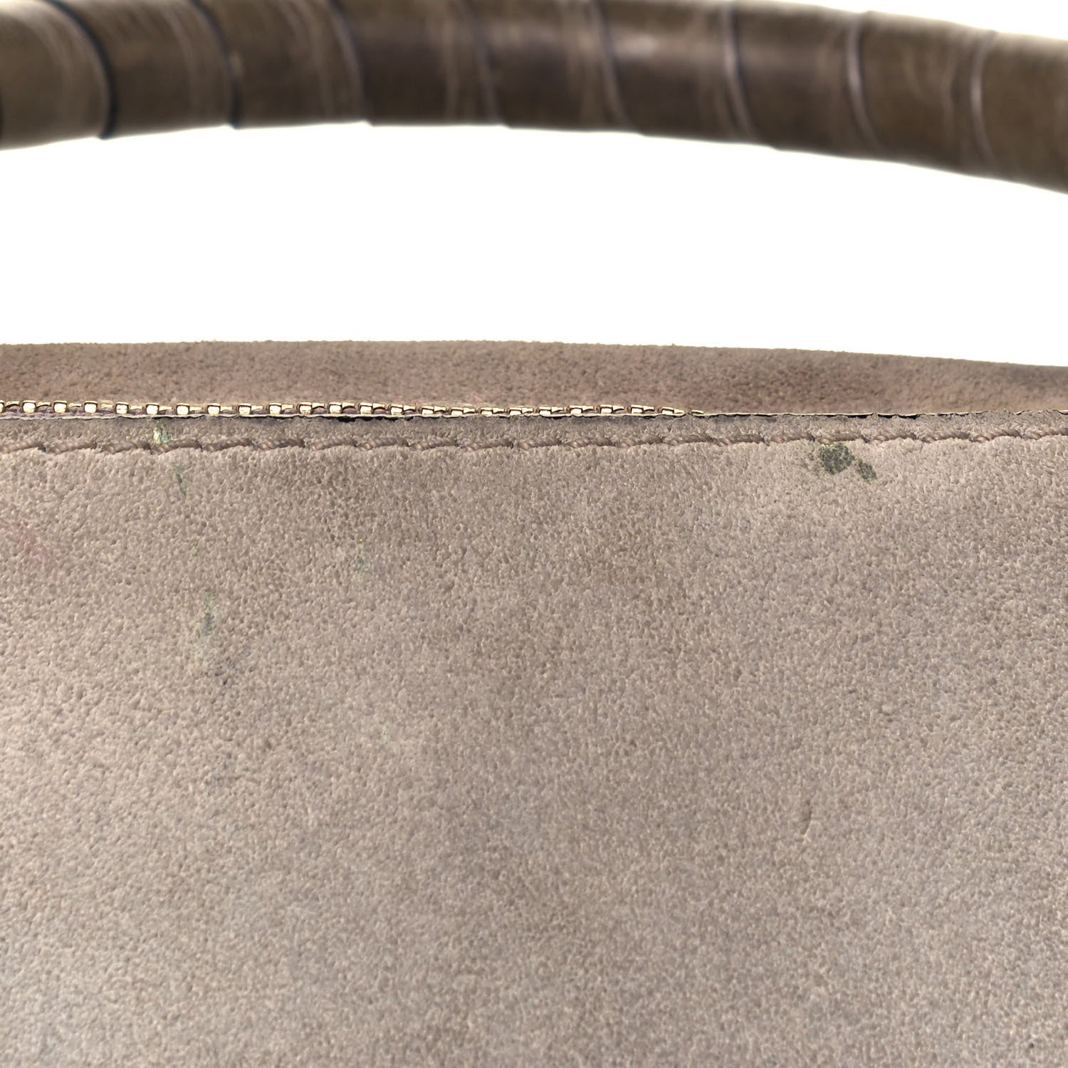 Chloe Suede Calfskin Braided Medium Marcie Satchel Motty Grey 11 of 13
