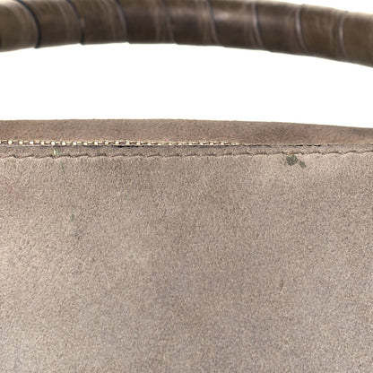 Chloe Suede Calfskin Braided Medium Marcie Satchel Motty Grey 11 of 13