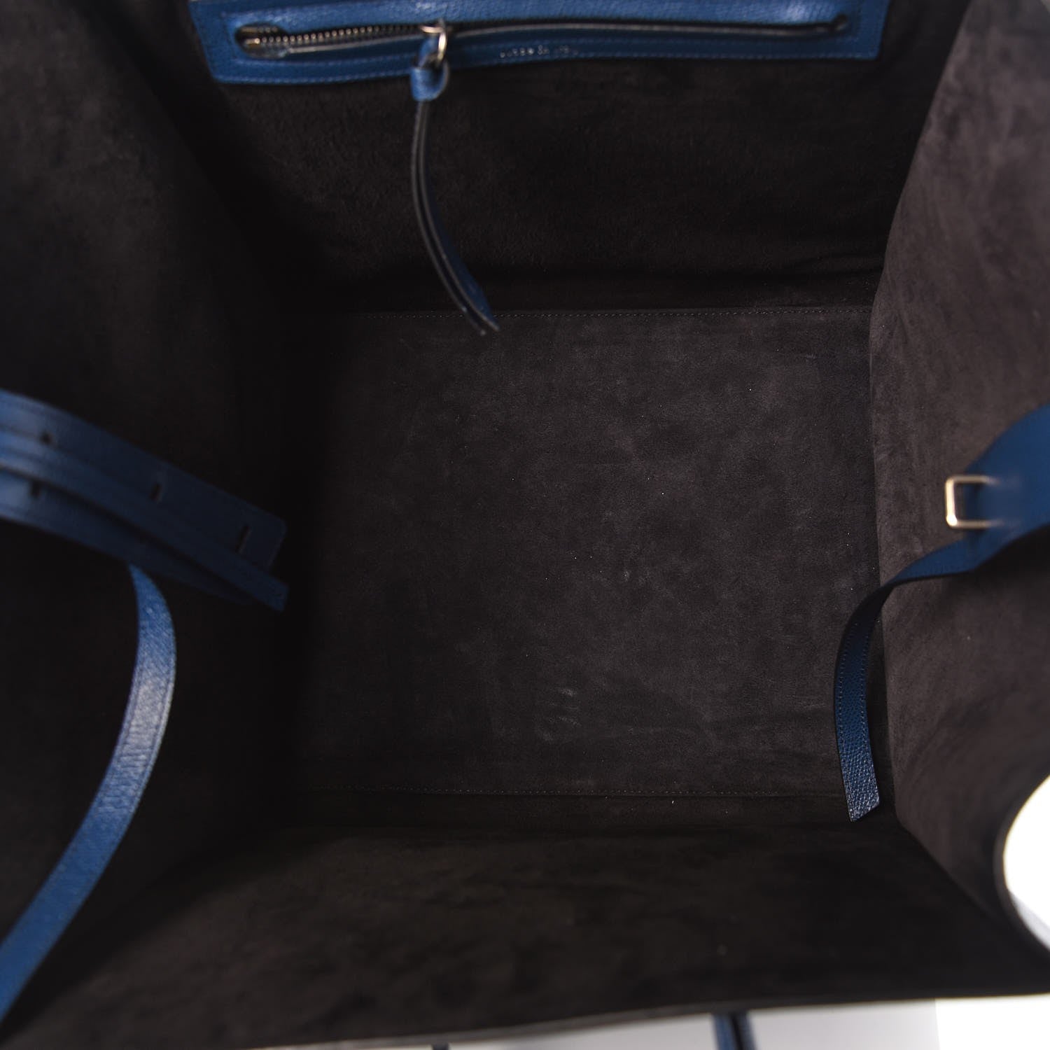 Celine Grained Calfskin Medium Phantom Luggage Deepsea 5 of 11