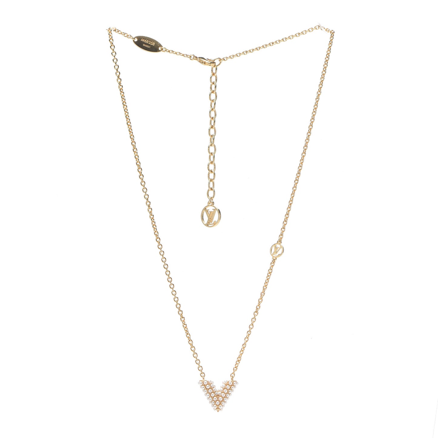 Essential V Perle Necklace Gold