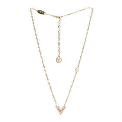 Louis Vuitton Essential V Perle Necklace Gold 2 of 4