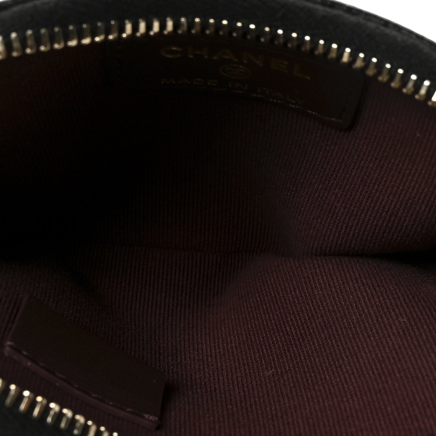 Caviar Quilted Zip Card Holder Wallet Black