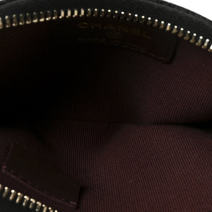 Chanel Caviar Quilted Zip Card Holder Wallet Black 5 of 7