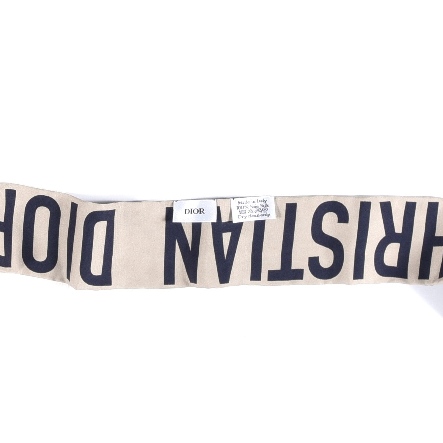 Christian Dior Silk Oblique Mitzah Scarf Blue 3 of 3