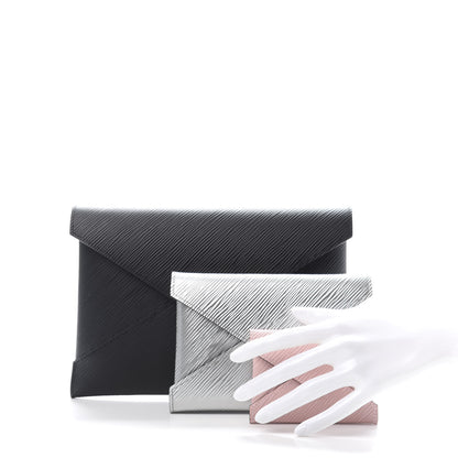 Louis Vuitton Epi Kirigami Pochette Set Black Silver Rose Ballerine 2 of 6