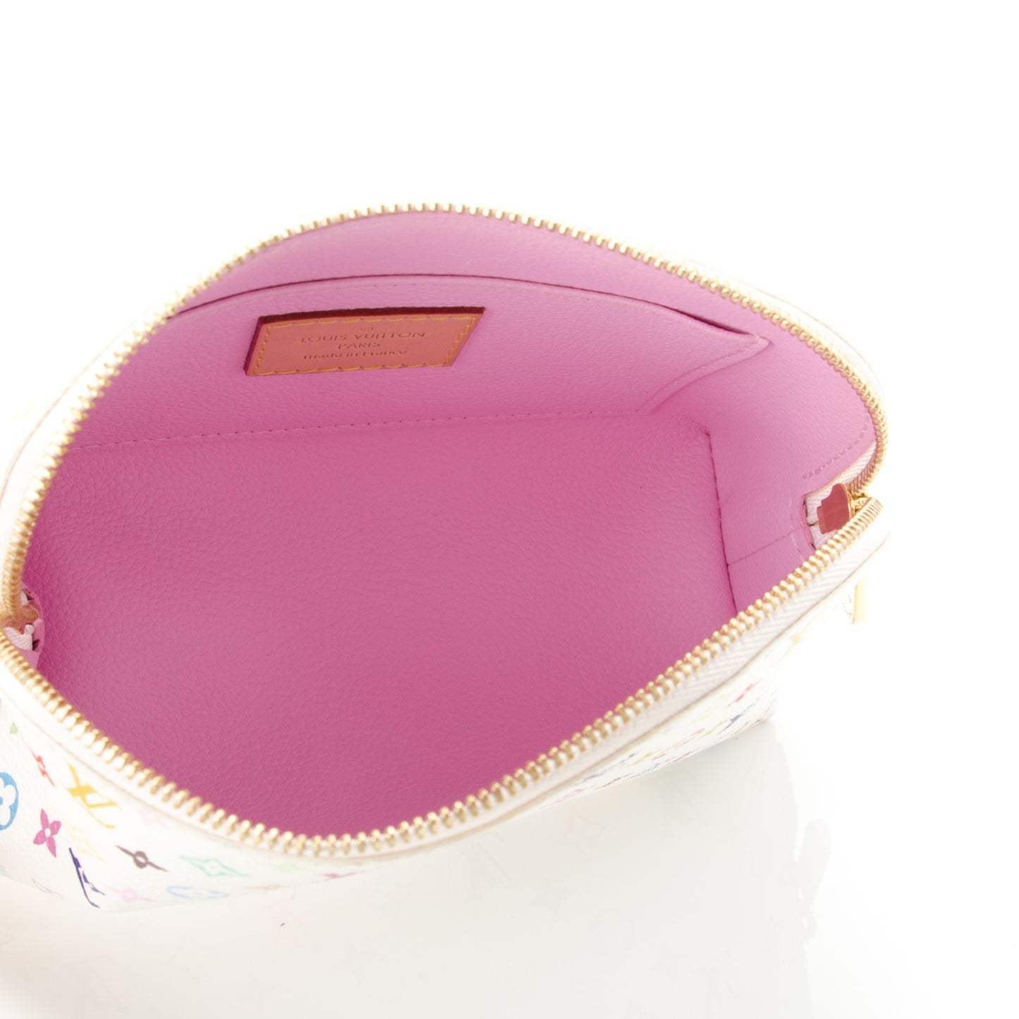 Monogram Multicolor Cosmetic Pouch White Litchi