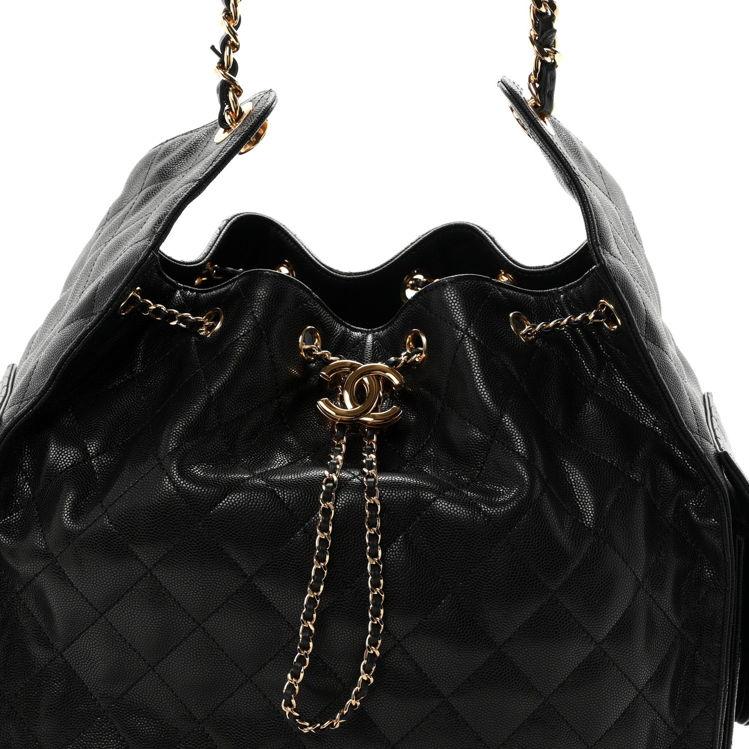 Chanel Caviar Quilted Medium Chanel 25 Handbag Black 9 of 12