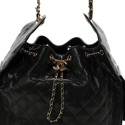Chanel Caviar Quilted Medium Chanel 25 Handbag Black 9 of 12