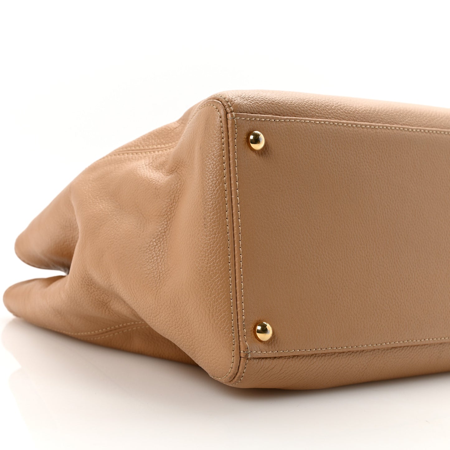 Calfskin Cerf Executive Shopper Tote Beige