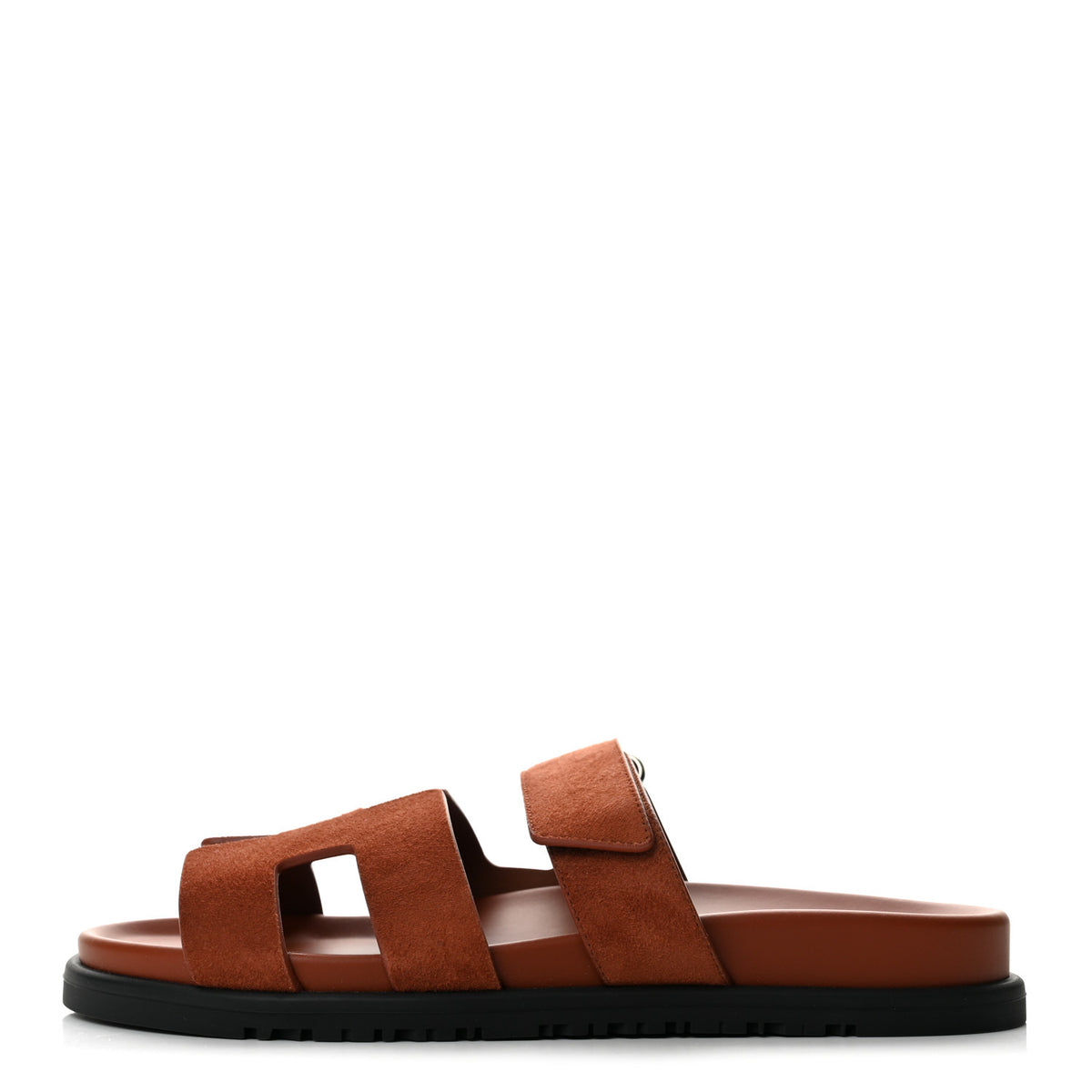Suede Goatskin Womens Chypre Sandals 38.5 Marron Muscovado