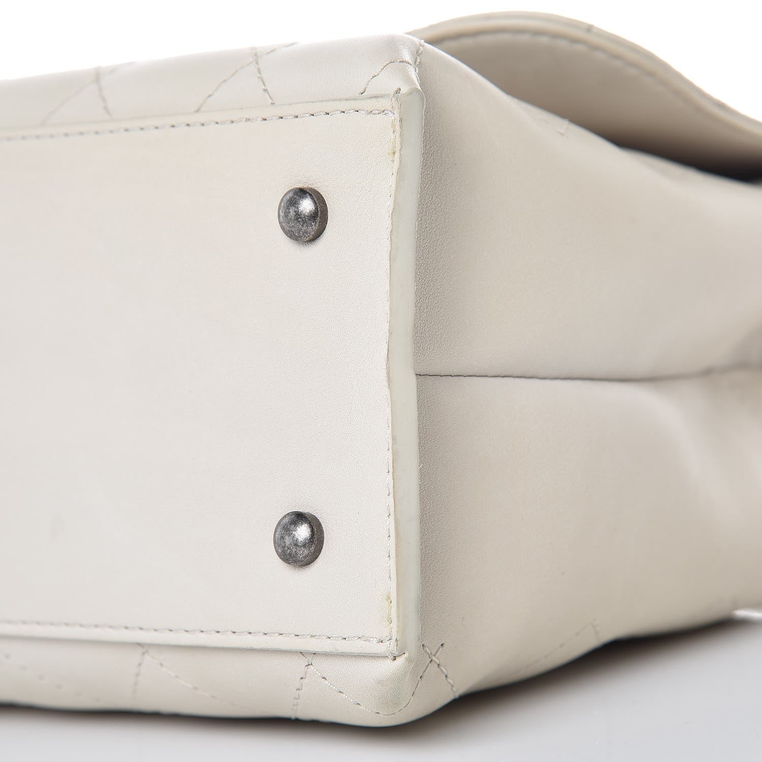 Chanel Calfskin Stitched Urban Luxury Top Handle Bag Ivory 10 of 12