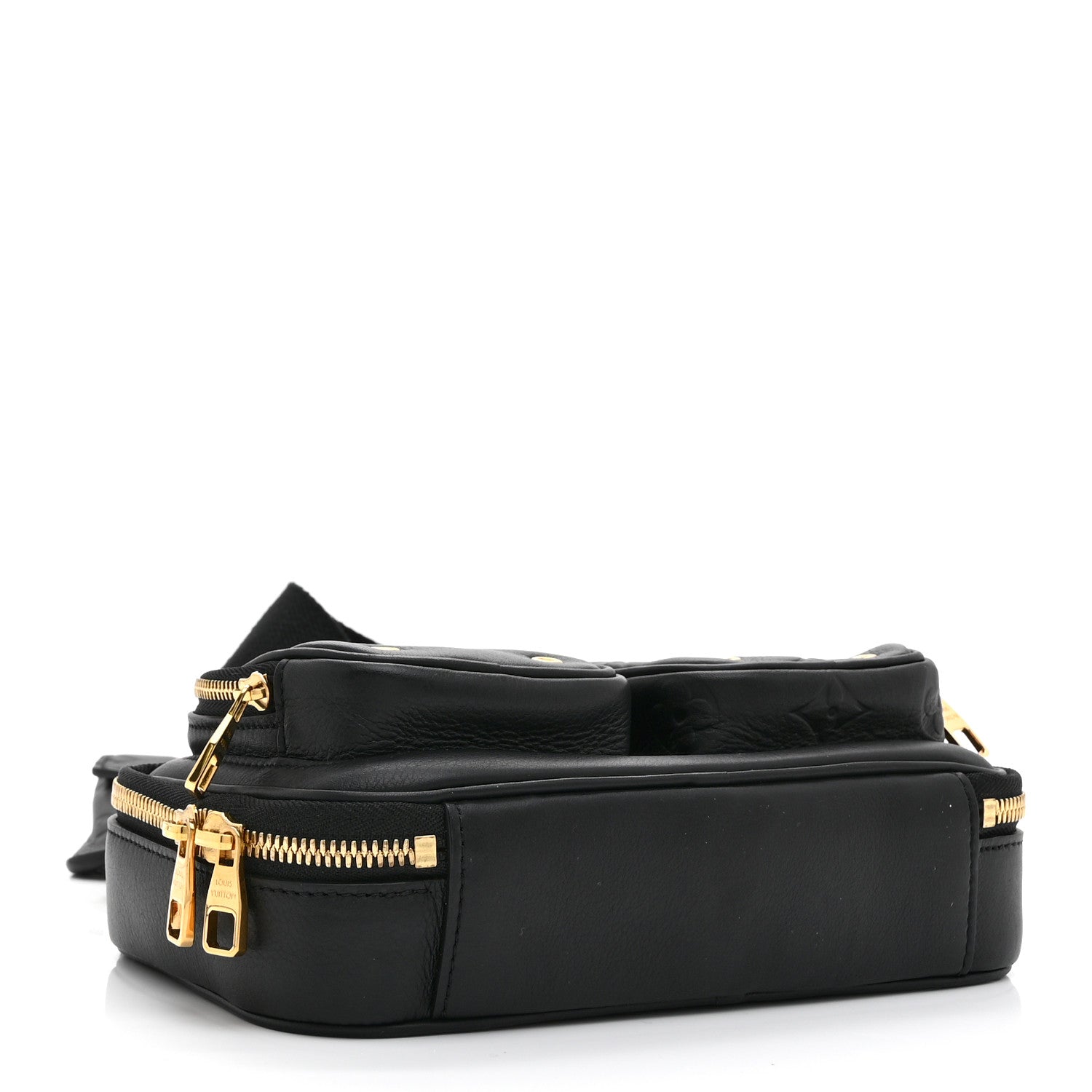 Louis Vuitton Calfskin Monogram Embossed Utility Crossbody Black 4 of 9