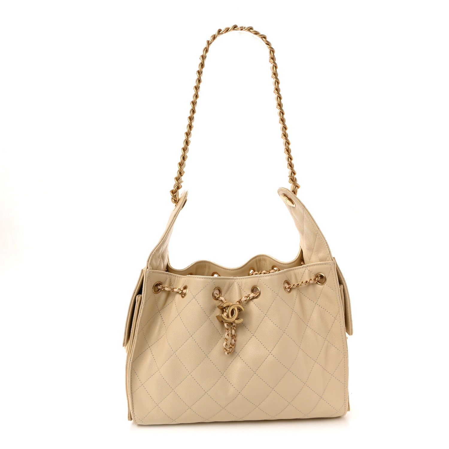 Chanel Caviar Quilted Small Chanel 25 Handbag Beige 1 of 10