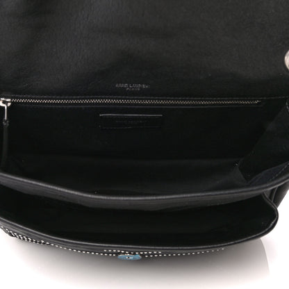 Saint Laurent Calfskin Matelasse Monogram Microstud Medium Niki Chain Satchel Black 4 of 4