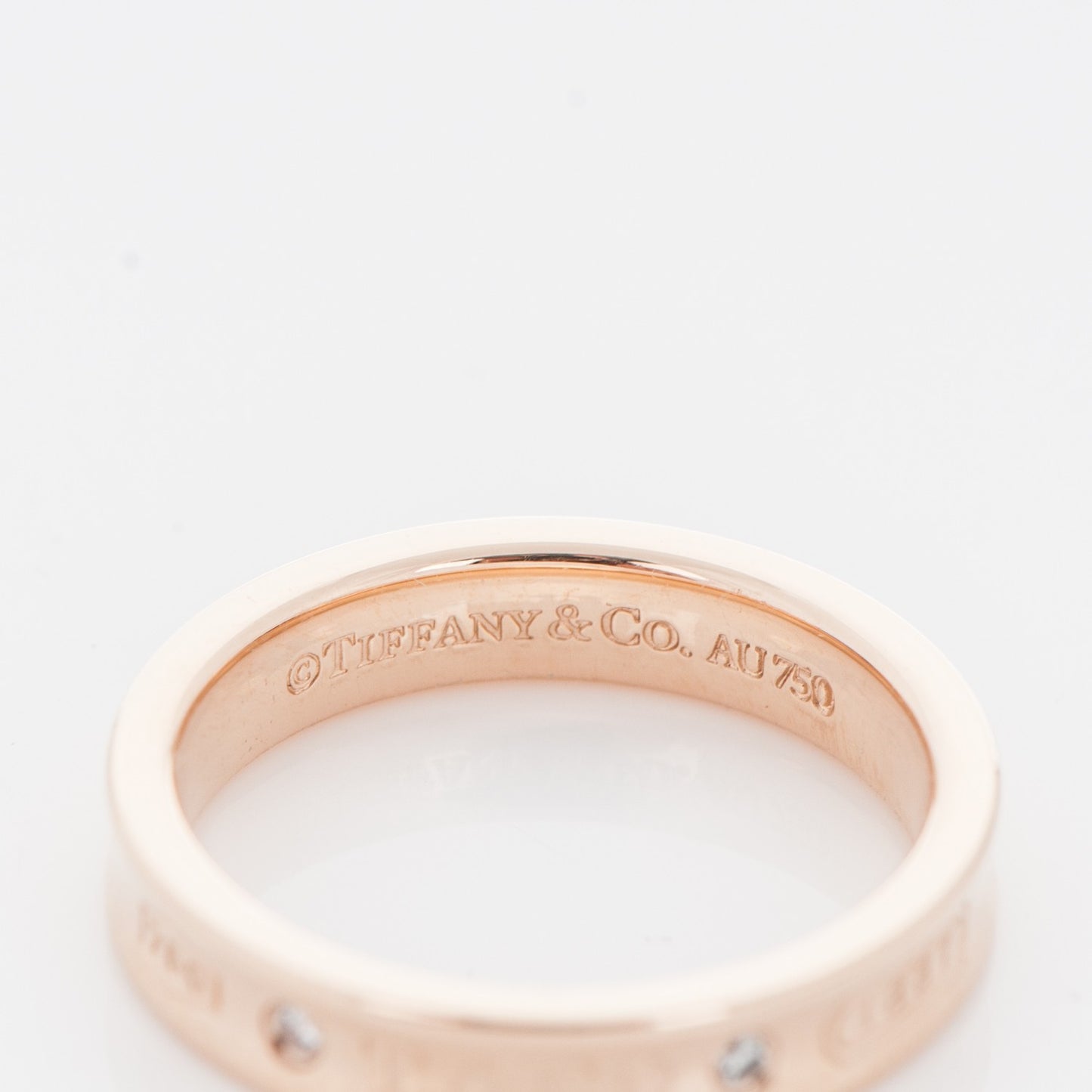 18K Rose Gold Diamond Narrow 1837 Ring 6.5