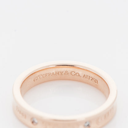 Tiffany 18K Rose Gold Diamond Narrow 1837 Ring 6.5 4 of 5
