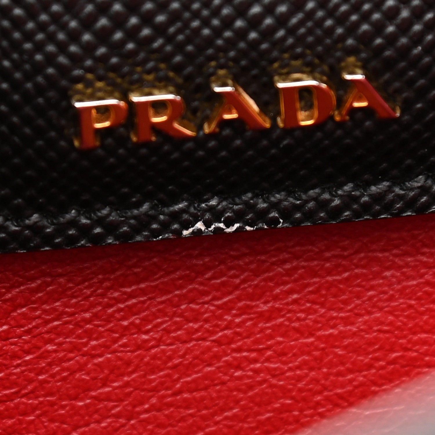 Prada Saffiano Cuir Small Double Bag Black Fuoco 7 of 10