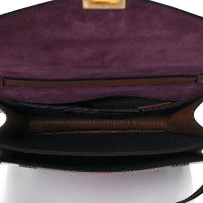Burberry Derby Calfskin House Check Small Macken Crossbody Bag Tan 5 of 16