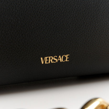 Versace Grained Calfskin Small La Medusa Top Handle Bag Black 8 of 11