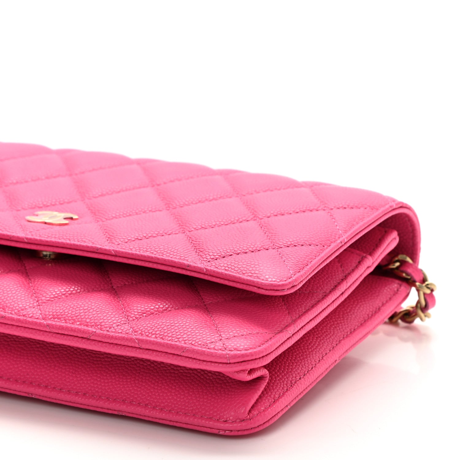 Chanel Caviar Quilted Wallet On Chain WOC Fuchsia 11 of 12