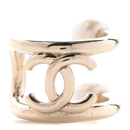 Chanel Pearl CC Single Ear Cuff Gold 1 of 4