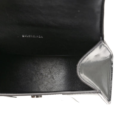 Balenciaga Metallic Textured Calfskin Hourglass Top Handle Bag XS Silver 5 of 14