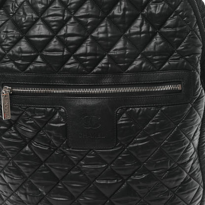 Chanel Nylon Quilted Coco Cocoon Backpack Black 8 of 14