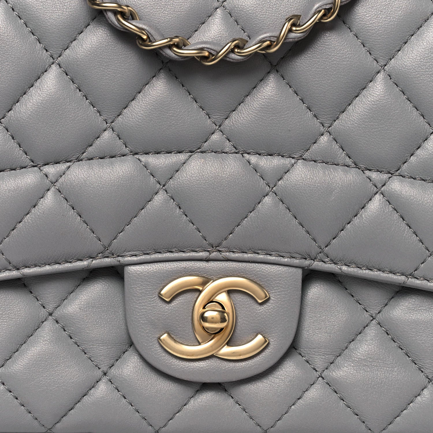 Chanel Lambskin Quilted Medium Mademoiselle Chic Flap Gris 8 of 16