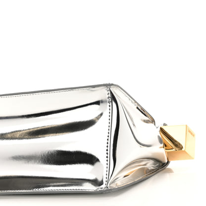 Jacquemus Metallic Patent Calfskin La Pochette Rond Carre Silver 9 of 9