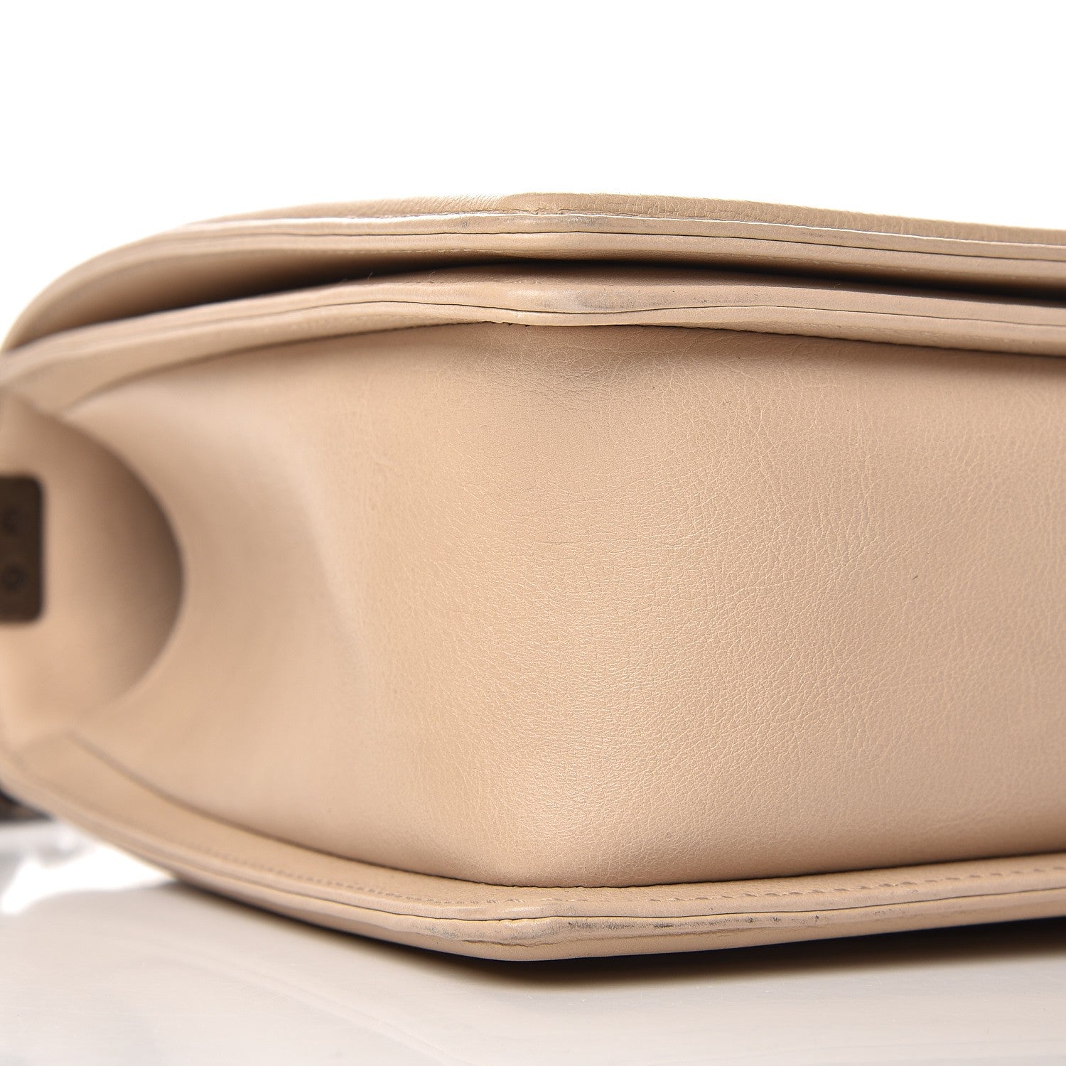 Chanel Calfskin Double Stitch New Medium Boy Flap Beige 9 of 9