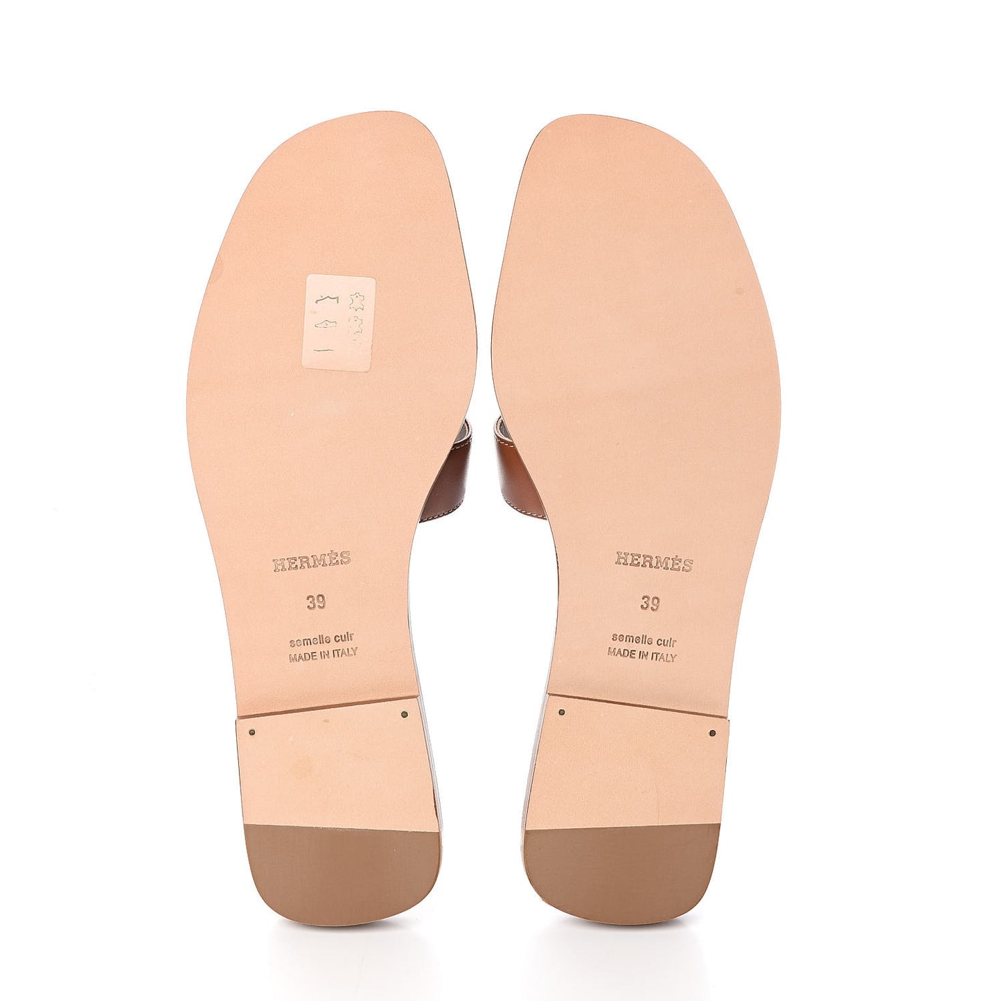 Box Calfskin Oran Sandals 39 Gold