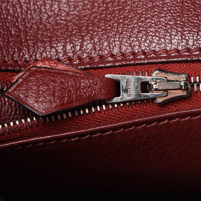 Hermes Taurillon Clemence Birkin 35 Rouge H 17 of 41