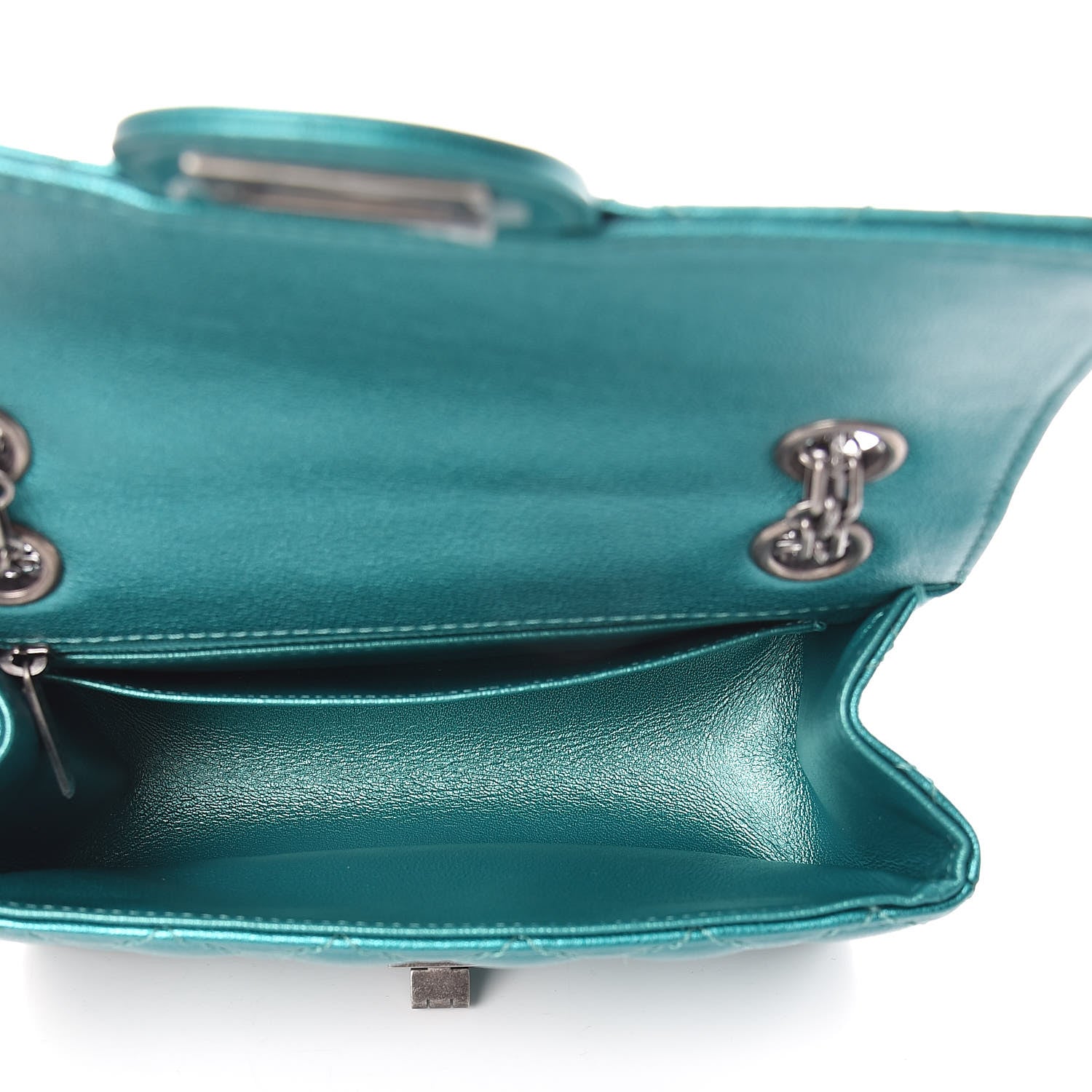 Chanel Metallic Sheepskin Quilted 2.55 Reissue Mini Flap Green 5 of 11