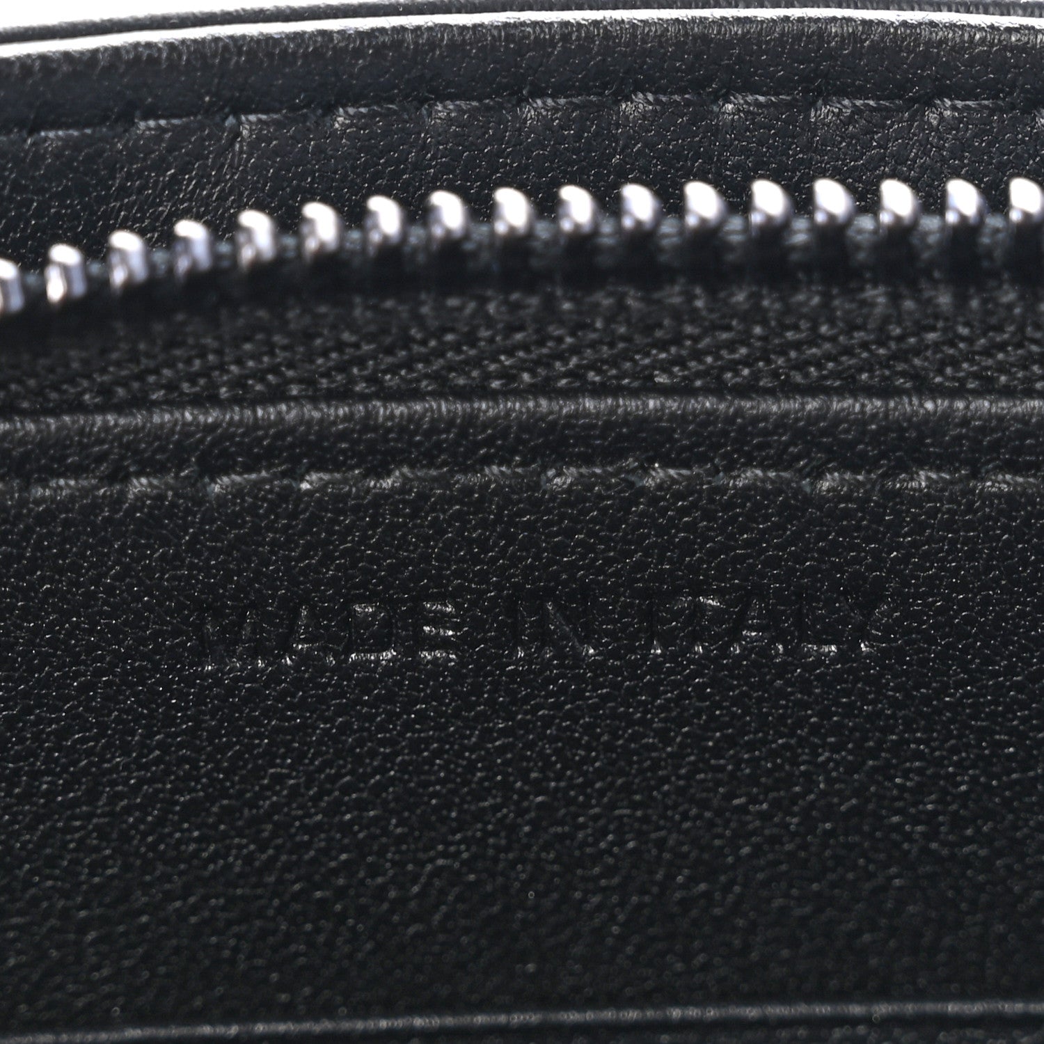 Christian Dior Calfskin Macrocannage Diamond Caro Zipped Pouch With Chain Black 8 of 12