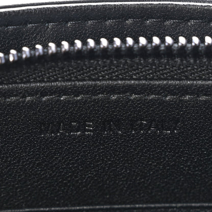 Christian Dior Calfskin Macrocannage Diamond Caro Zipped Pouch With Chain Black 8 of 12