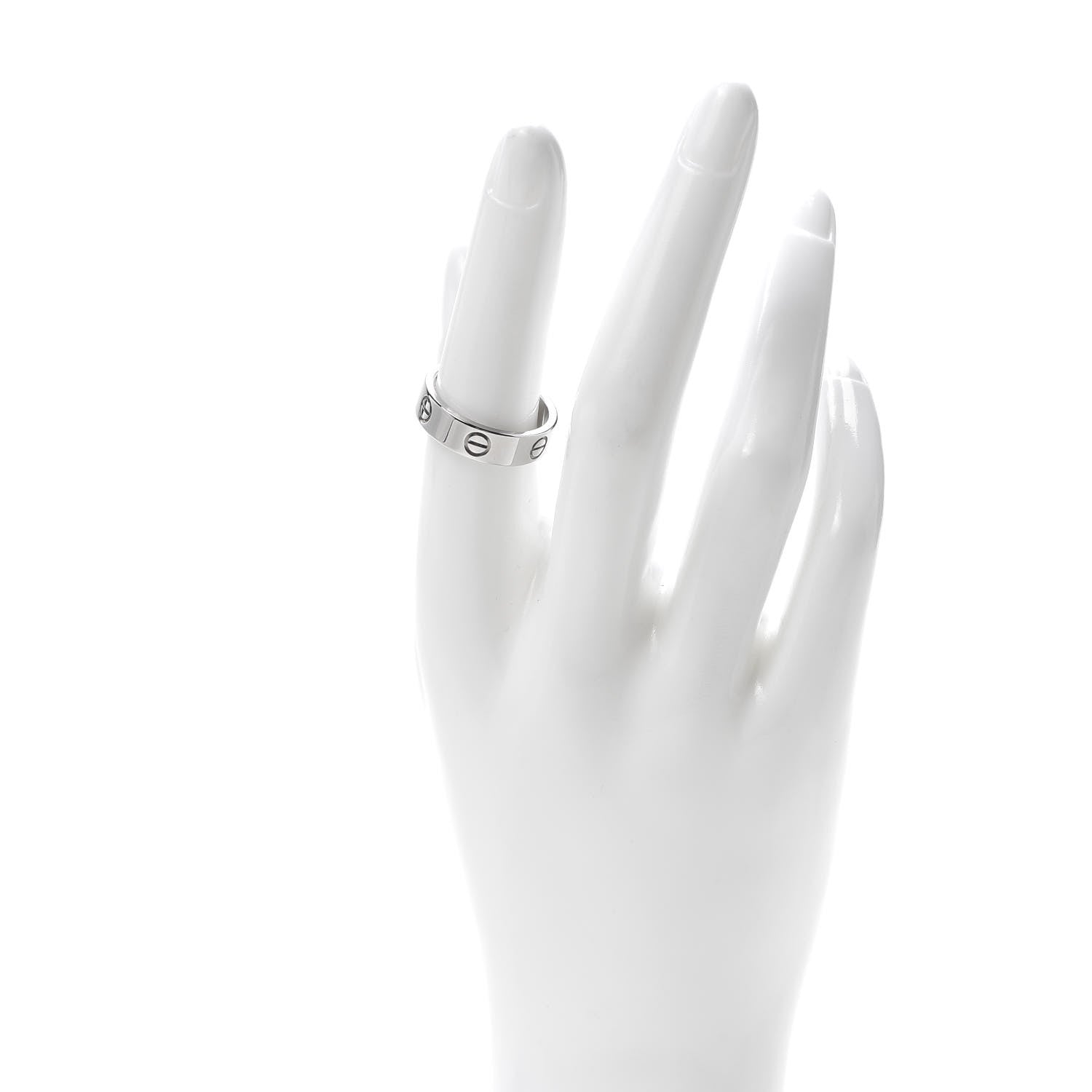 Cartier 18K White Gold 5.5mm LOVE Ring 55 7.25 2 of 4