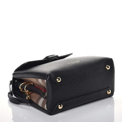 Burberry Derby Calfskin House Check Small Camberley Black 5 of 9