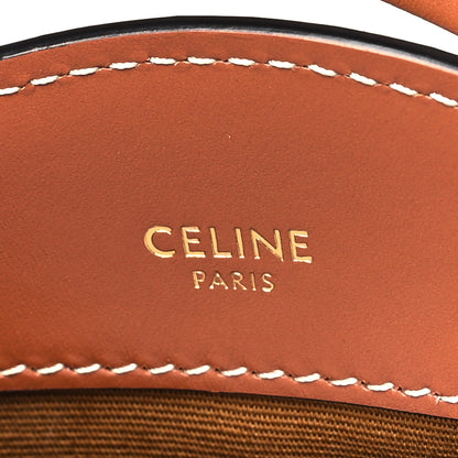 Celine Triomphe Canvas Calfskin Marlou Bucket Bag Tan 6 of 11