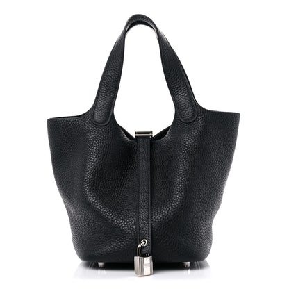 Hermes Taurillon Clemence Picotin Lock 18 PM Black 1 of 11