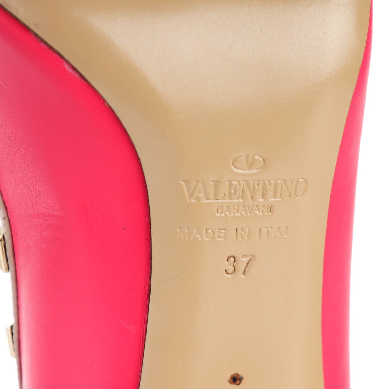Valentino Garavani Nappa Rockstud 100mm Pumps 37 Fuchsia Poudre 7 of 8